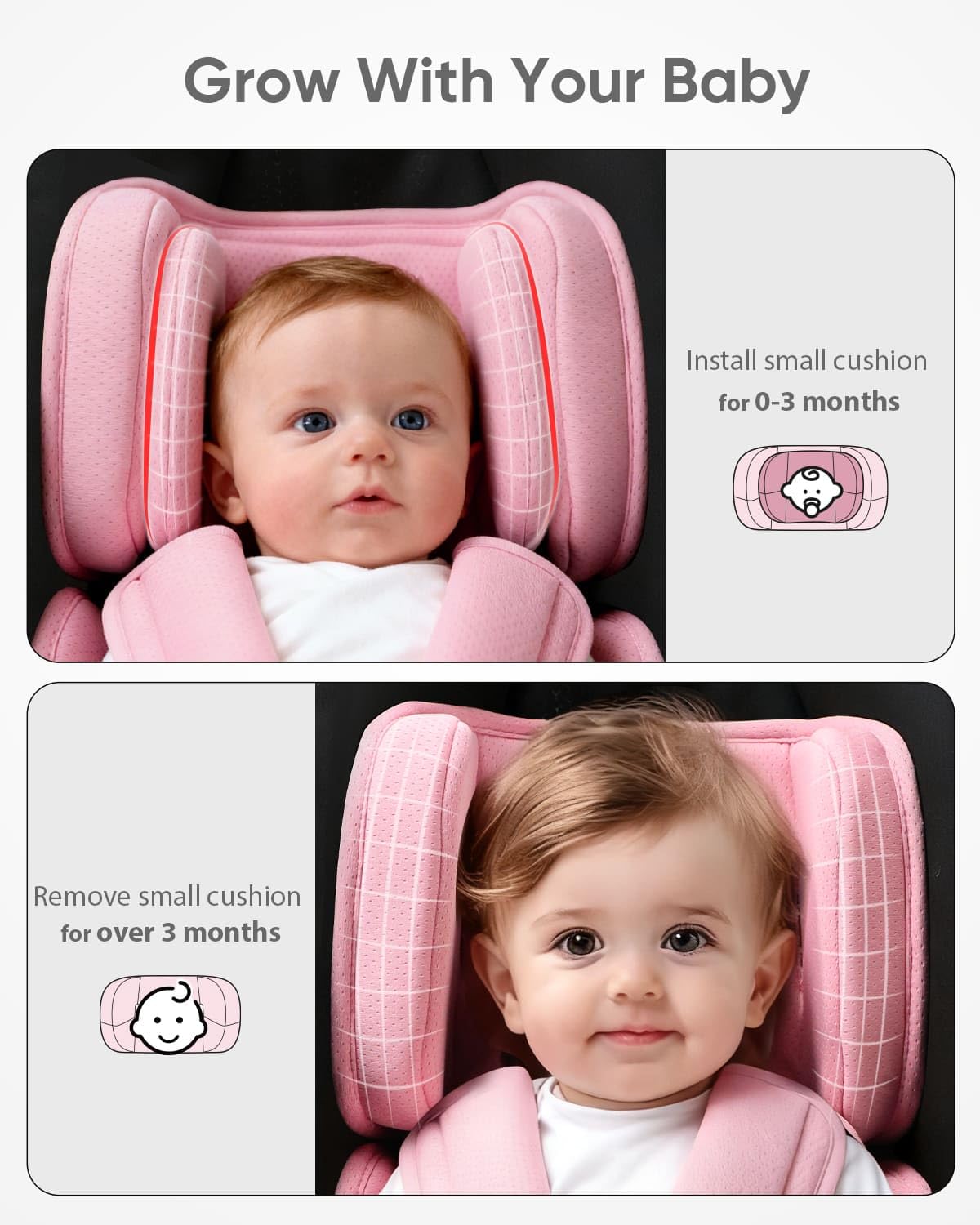 Pink Infant Car Seat Insert C604