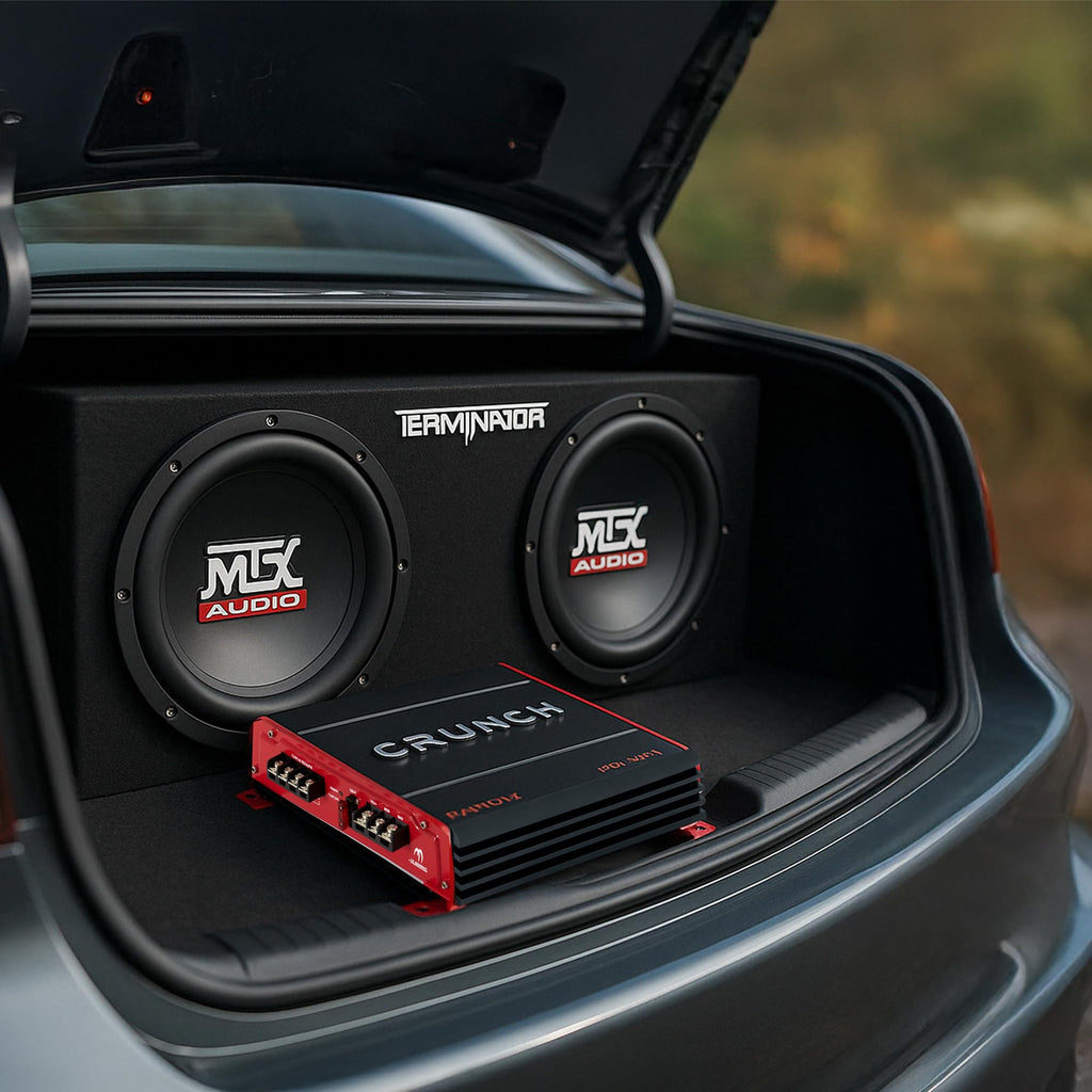 1000 Watt 2 Channel Amplifier with 12 Inch Subwoofer Enclosure G876