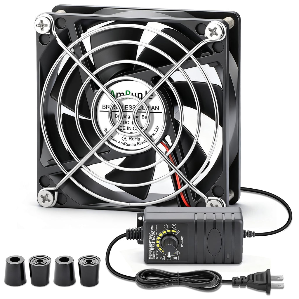 80mm 12v Small Computer Fan with AC Plug C75982