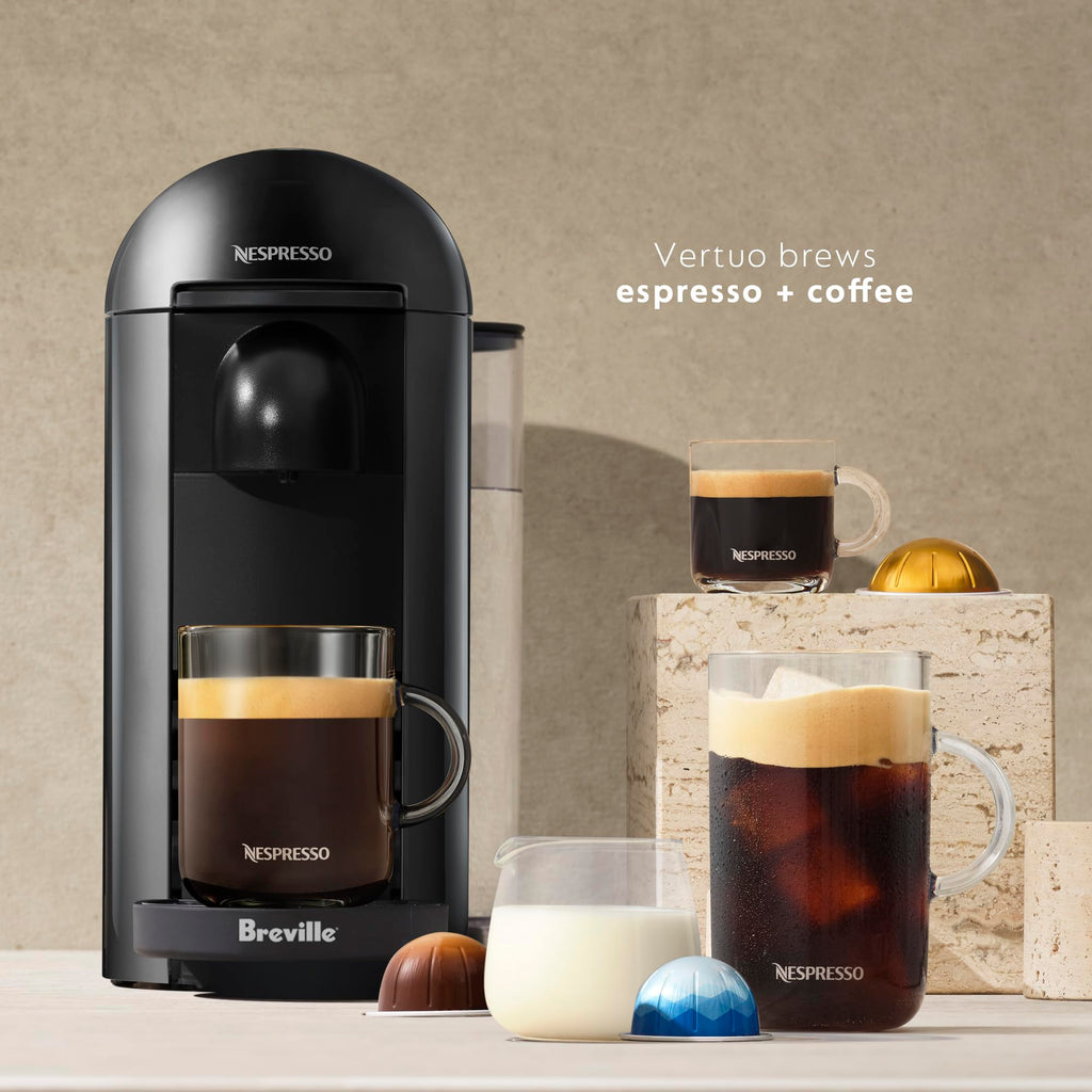Ink Black Coffee and Espresso Maker with Milk Frother O540757