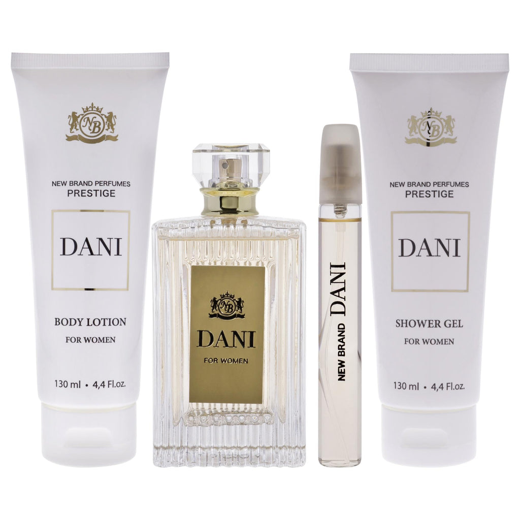 4 Pc Gift Set 3.3oz EDP Spray, 0.5oz EDP Spray, 4.4oz Shower Gel, 4.4oz Body Lotion J525