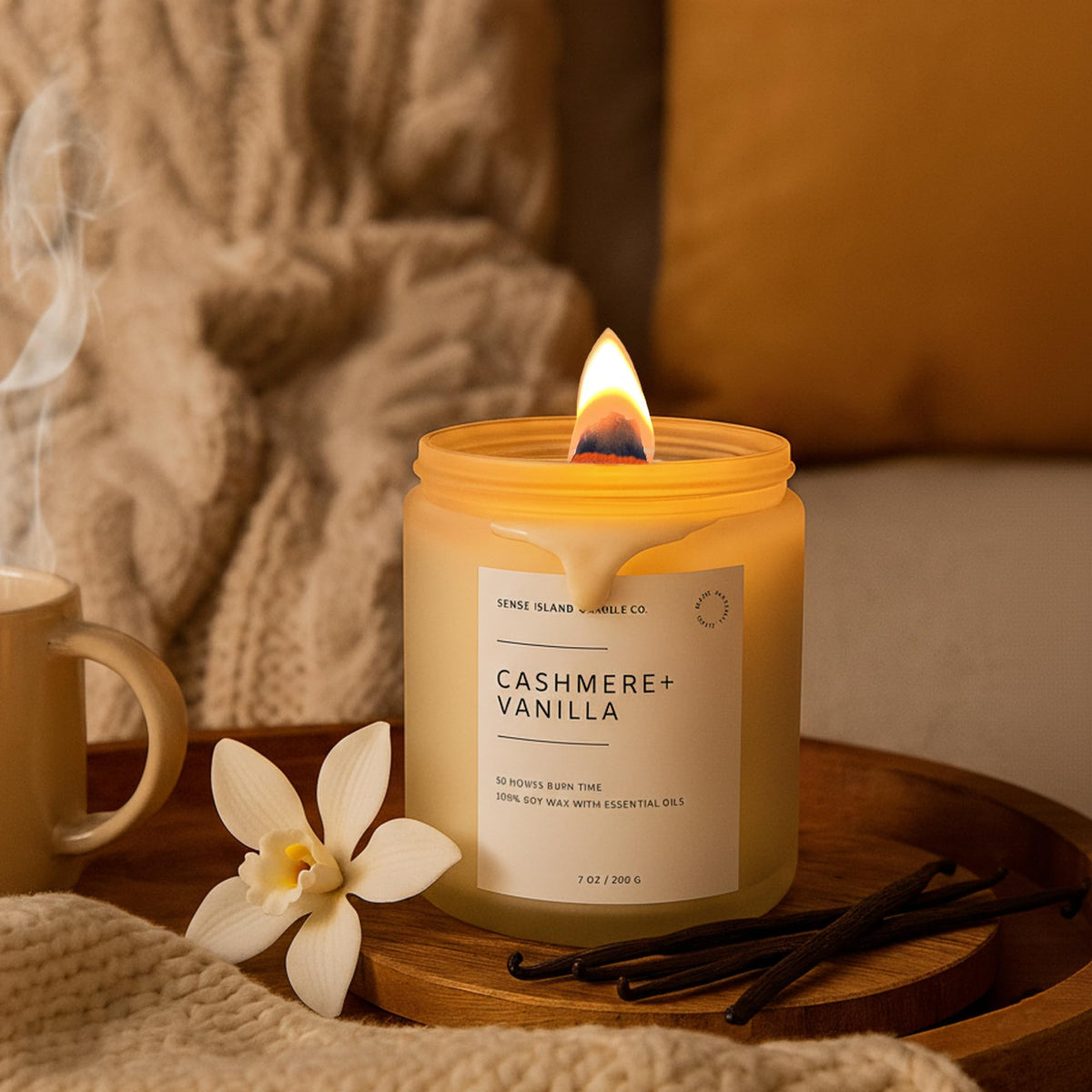 Vanilla Cashmere Scented Soy Wax Candle I5477