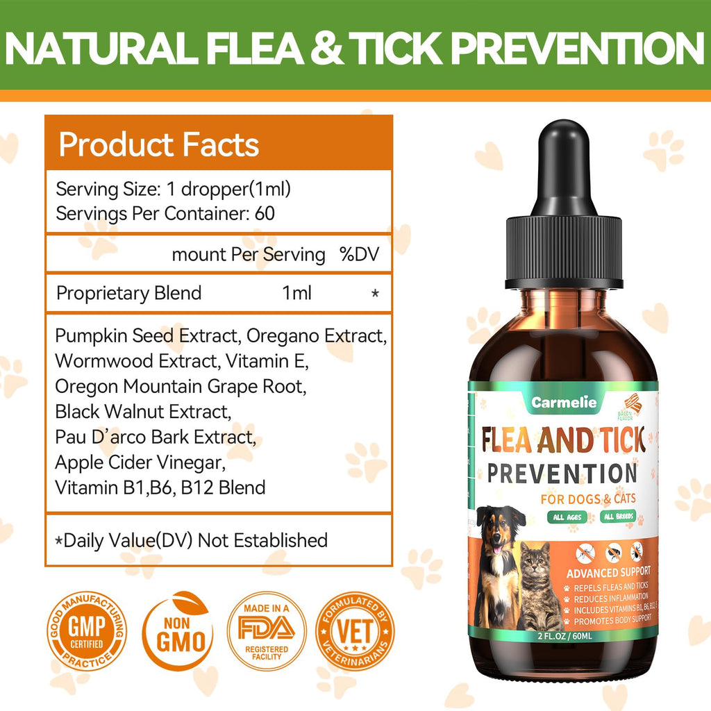 Flea and Tick Prevention for Dogs and Cats 60ml T767768
