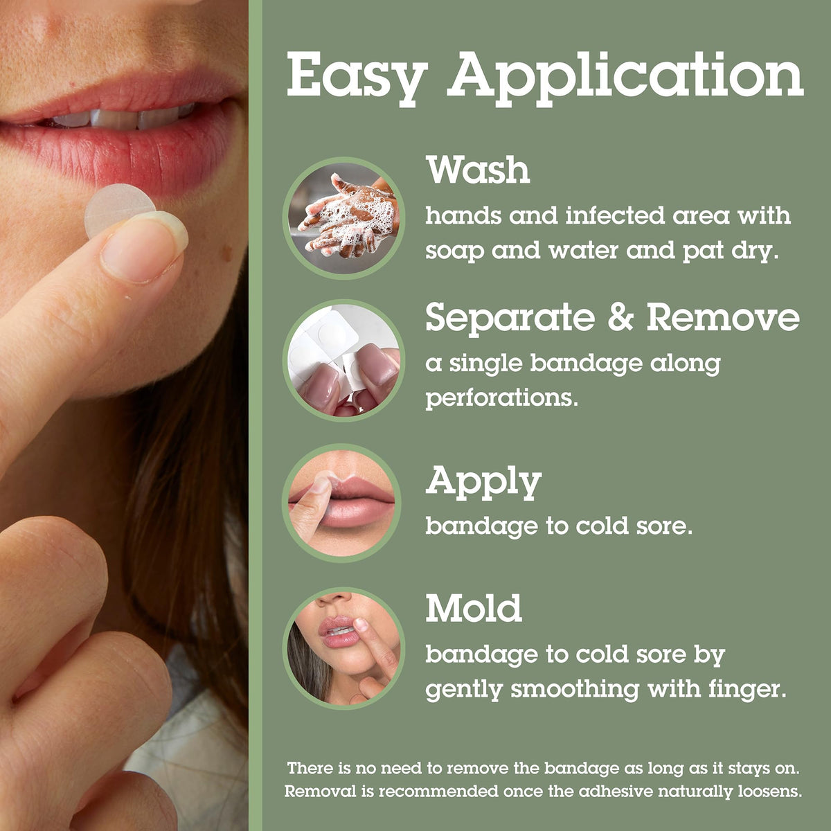 Cold Sore Healing Patches, 12 Bandages M161