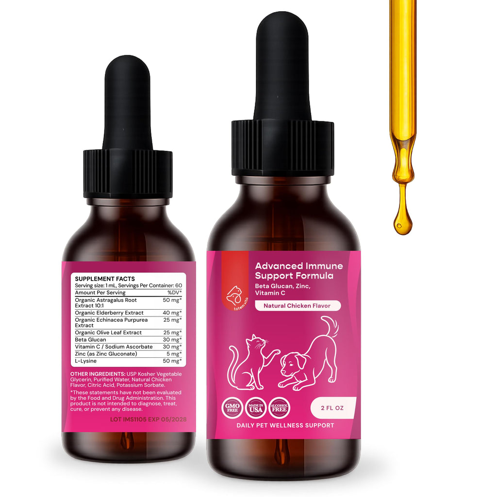 Liquid Pet Supplement with Astragalus, Elderberry, Echinacea & Beta Glucan, 2 fl oz P940464