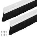 White 1 x 36 Inch Aluminum Door Sweep Brush 2 Set F690