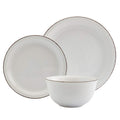 White 12 Piece Stoneware Dinnerware Set Q550
