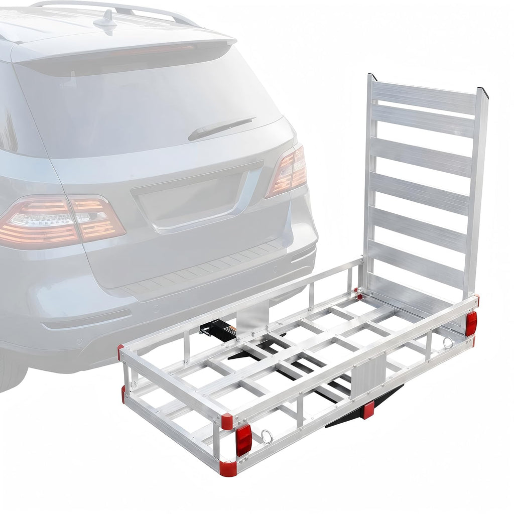 Aluminum Hitch Cargo Carrier with 27.5 in Folding Ramp U561