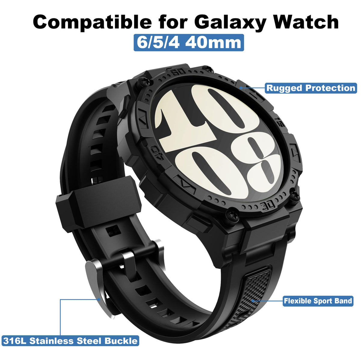 Samsung Galaxy Watch 6 Band 44mm 40mm with Case C4277