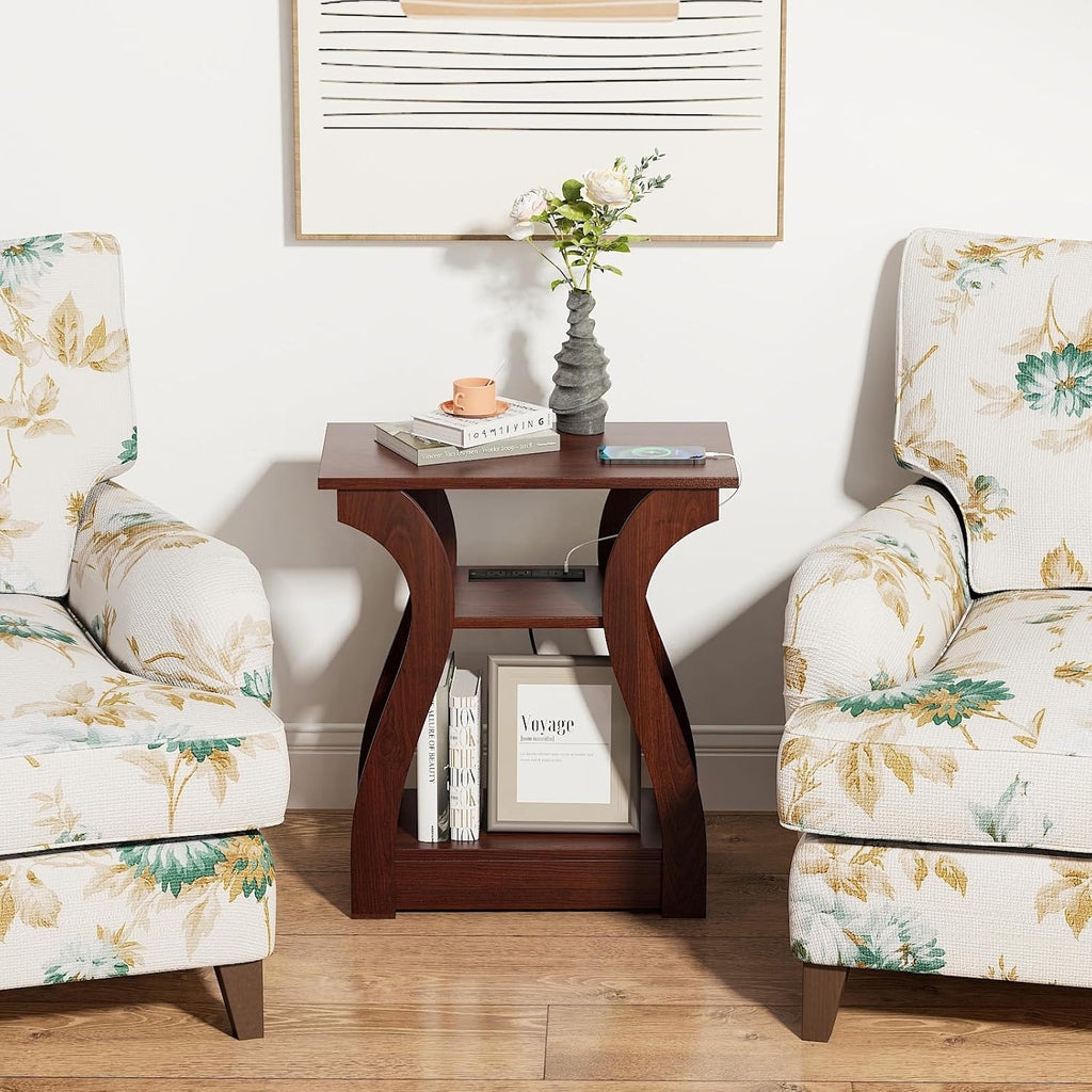 3 Tier End Table with Charging Station J44999