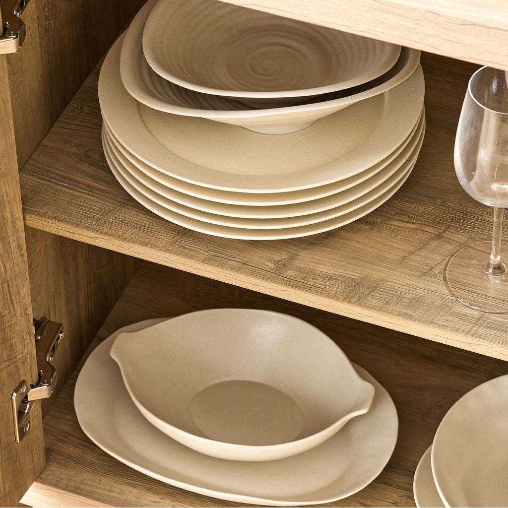 56" Golden Oak Buffet Cabinet Y841063