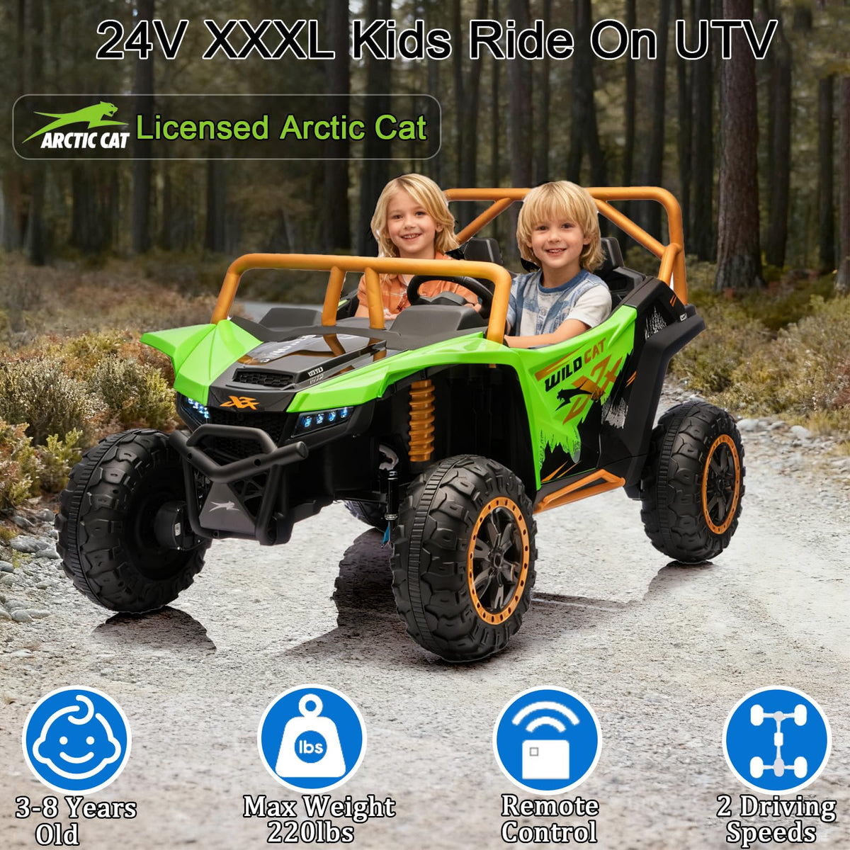 24V 2-Seater 4WD Kids Electric Ride On UTV L6322