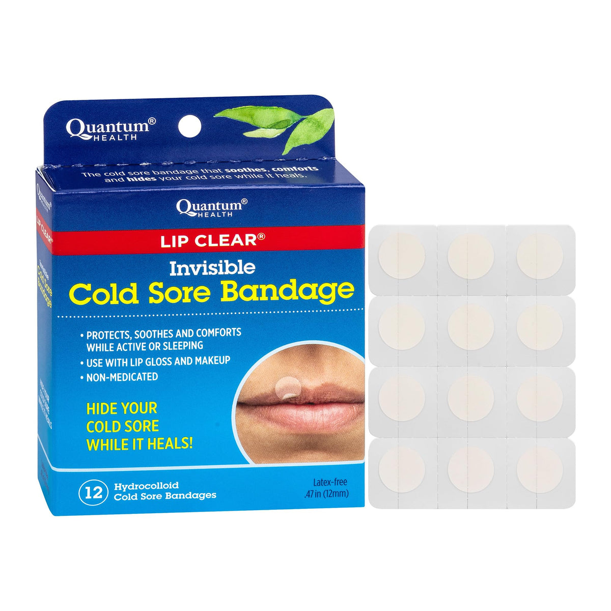 Cold Sore Healing Patches, 12 Bandages M161