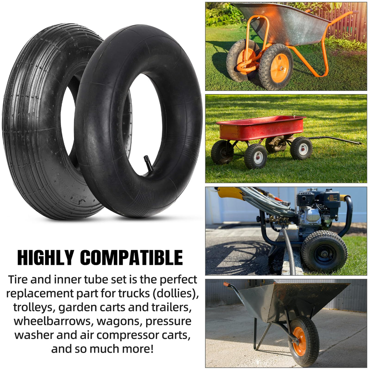 4.80/4.00-8" Tire and Inner Tube Set S45844