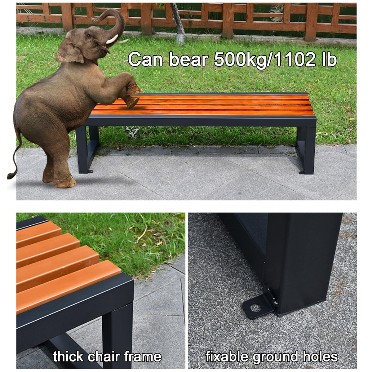 Metal Outdoor Bench D7792