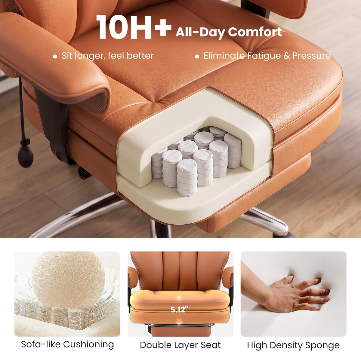 Big and Tall Office Chair with Inflatable Lumbar Support B509