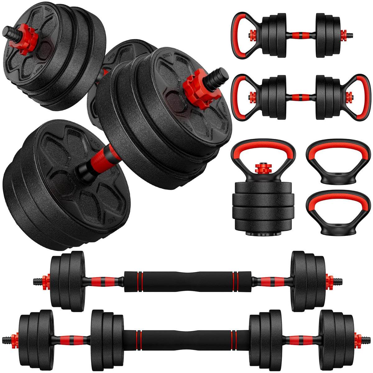 Adjustable 5-in-1 Dumbbell Set with Connector O3687