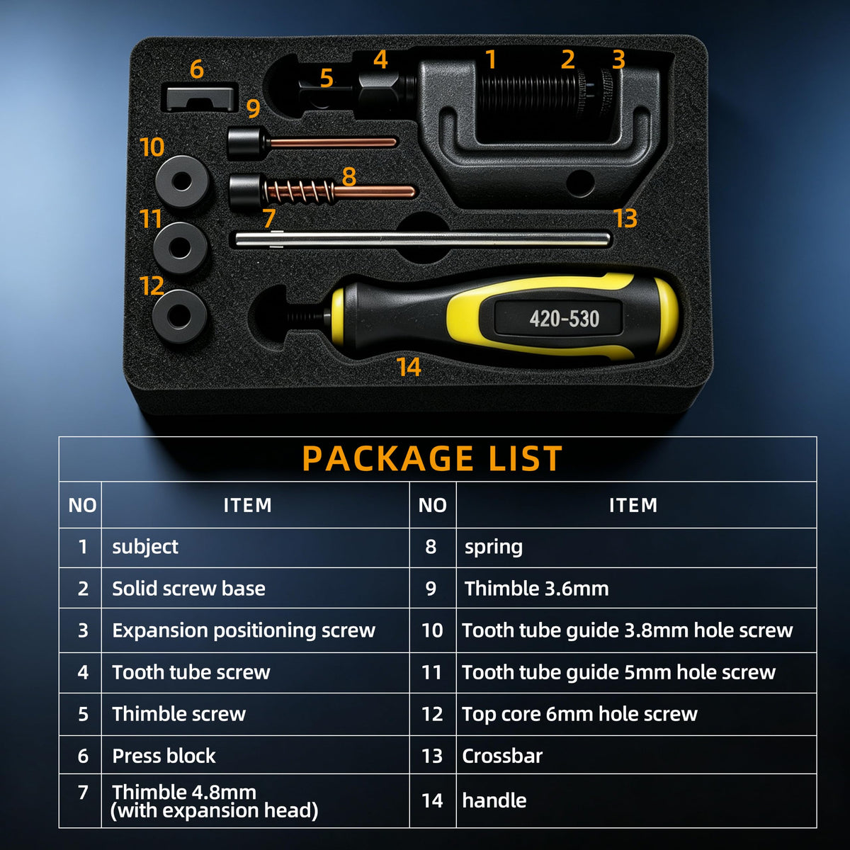 Chain Breaker and Riveting Tool Kit G4969
