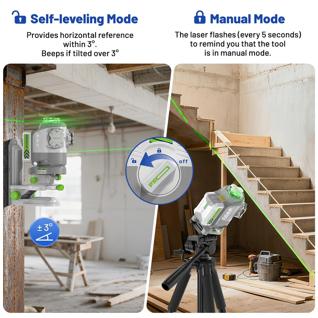 360 Self Leveling Green Laser Level with Remote Control K2482
