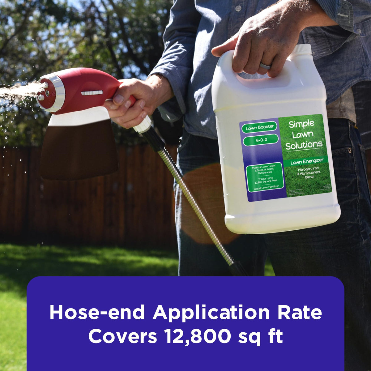 Commercial Grade Liquid Grass Fertilizer with Nitrogen, Iron, Micronutrients 1 Gallon O81237