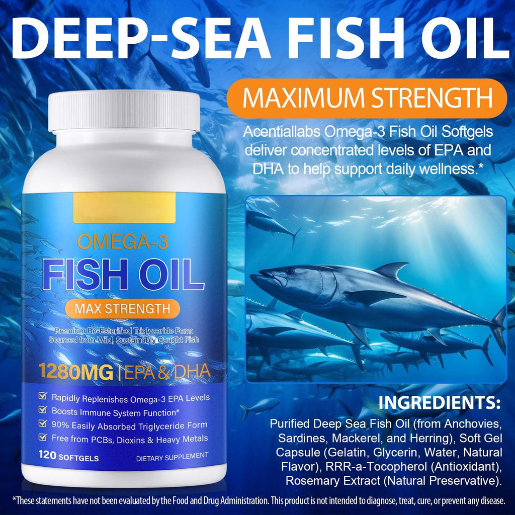 Fish Oil Omega 3 Softgels 120 Softgels W892611