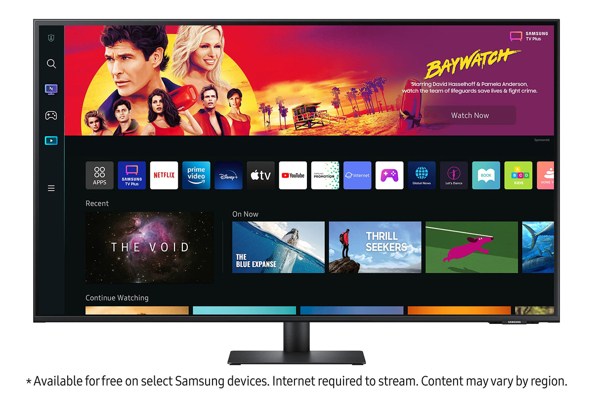 43" 4K UHD Smart Monitor & Streaming TV, Black Y13455