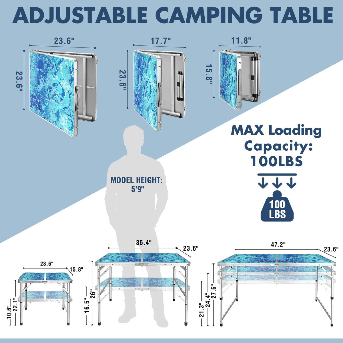 Folding Camping Table 2FT W180485