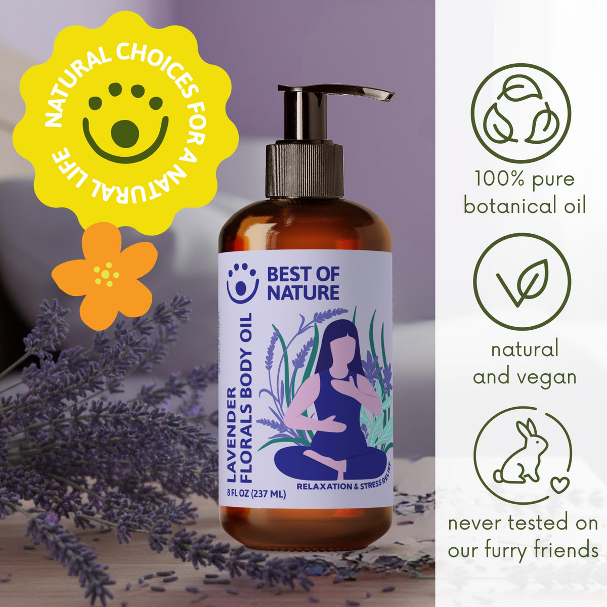 Lavender Aromatherapy Massage & Body Oil C266