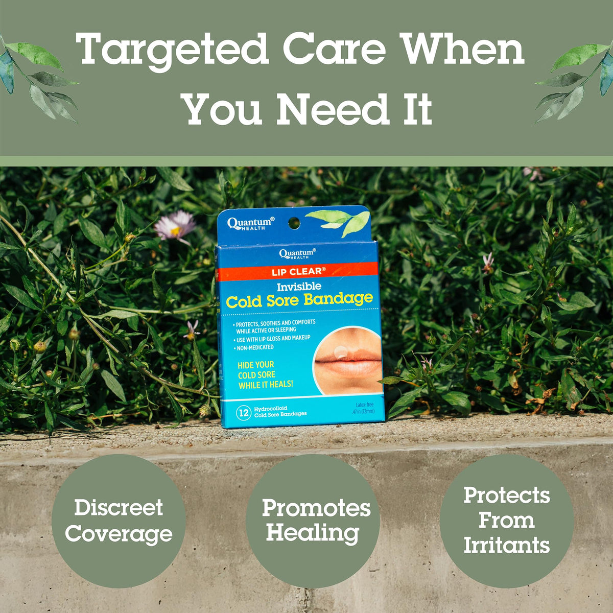 Cold Sore Healing Patches, 12 Bandages M161