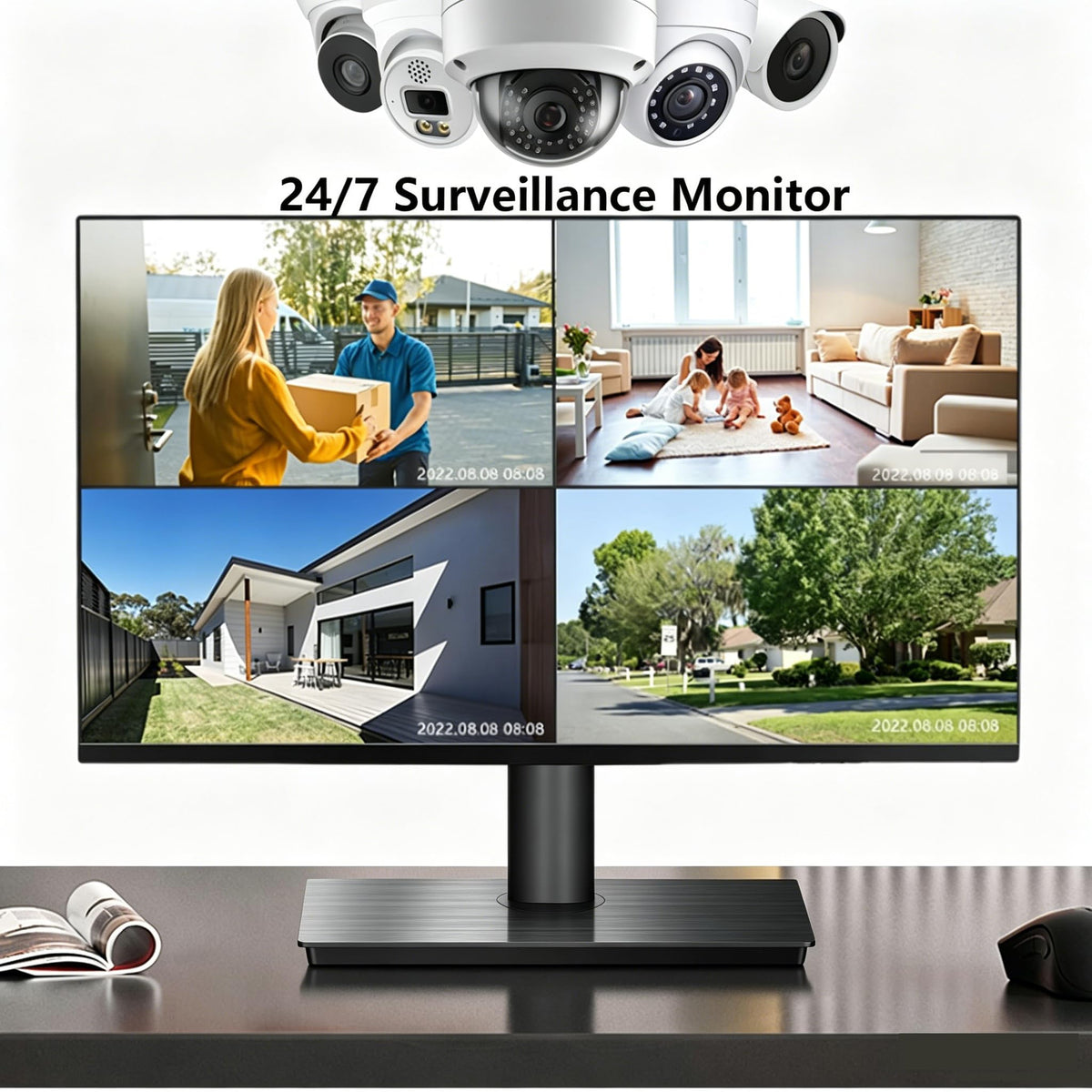 32 Inch FHD 1080P LED Security Monitor I324
