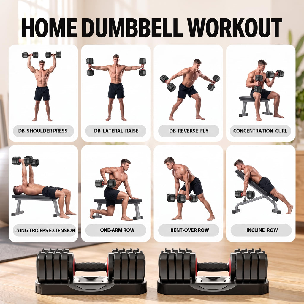 25 lb Adjustable Dumbbell Set I490915