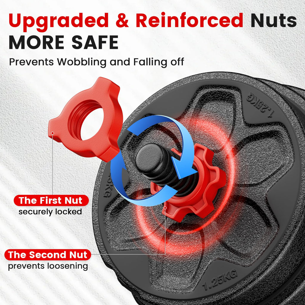 Adjustable 5-in-1 Dumbbell Set with Connector O3687