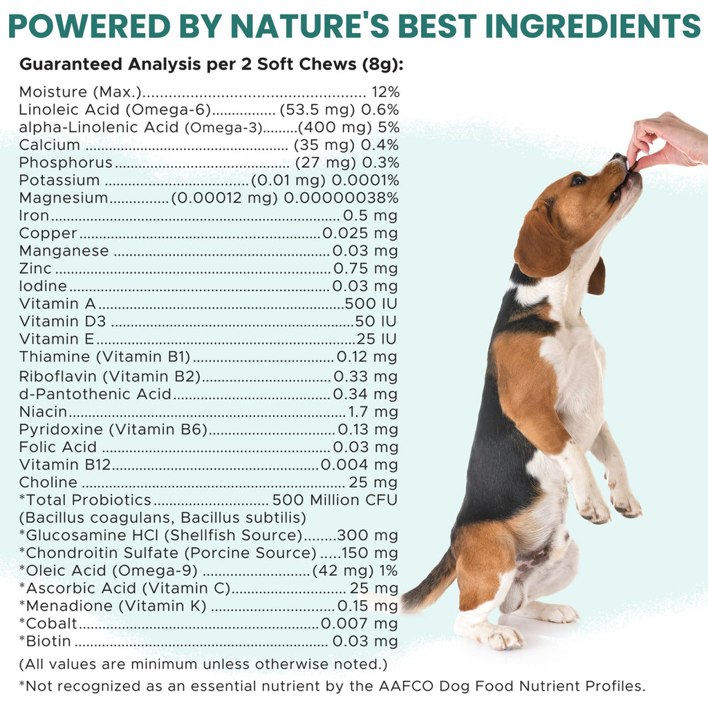 Dog Vitamin and Supplement Chews, 120 Ct I478
