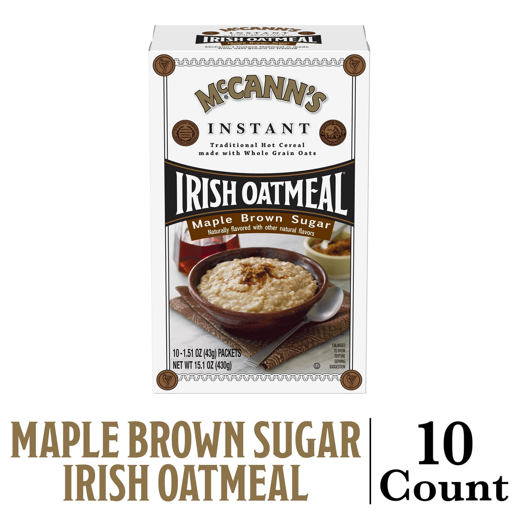 Instant Irish Oatmeal, Maple & Brown Sugar, 10 Packets L7249