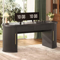 58.3" x 21.7" Fluted Executive Desk with 2 Drawers D876486