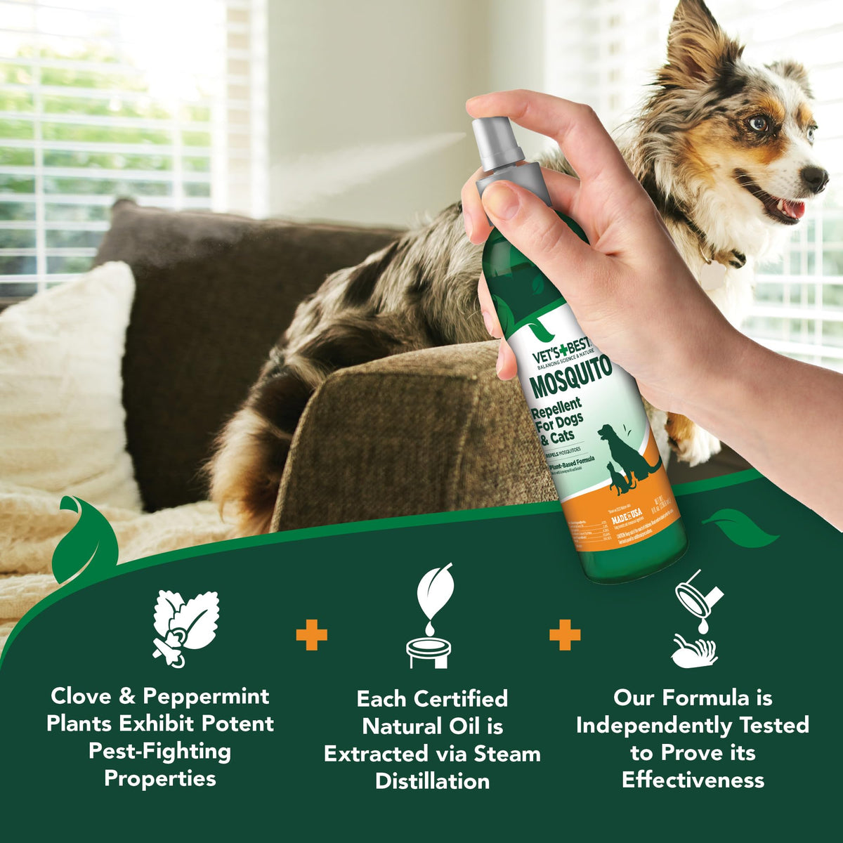 Mosquito Repellent Spray for Dogs & Cats 8 oz W186