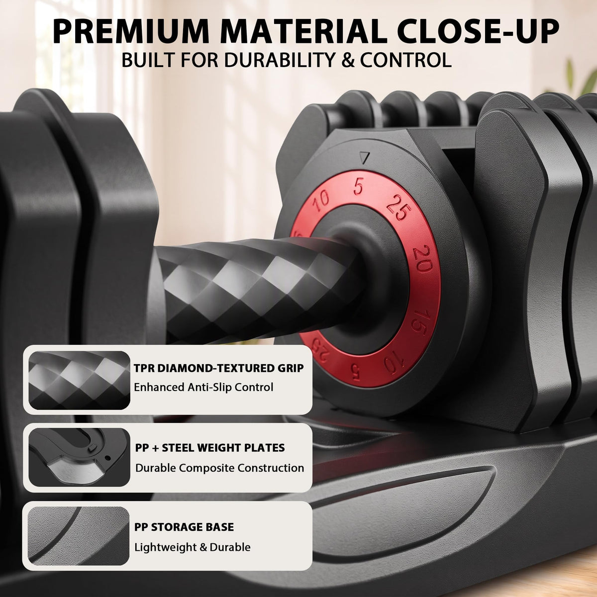 25 lb Adjustable Dumbbell Set I490915
