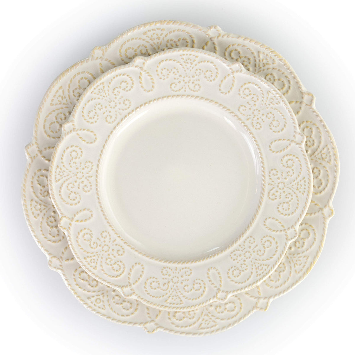 Round Stoneware 16 Piece Dish Set N752