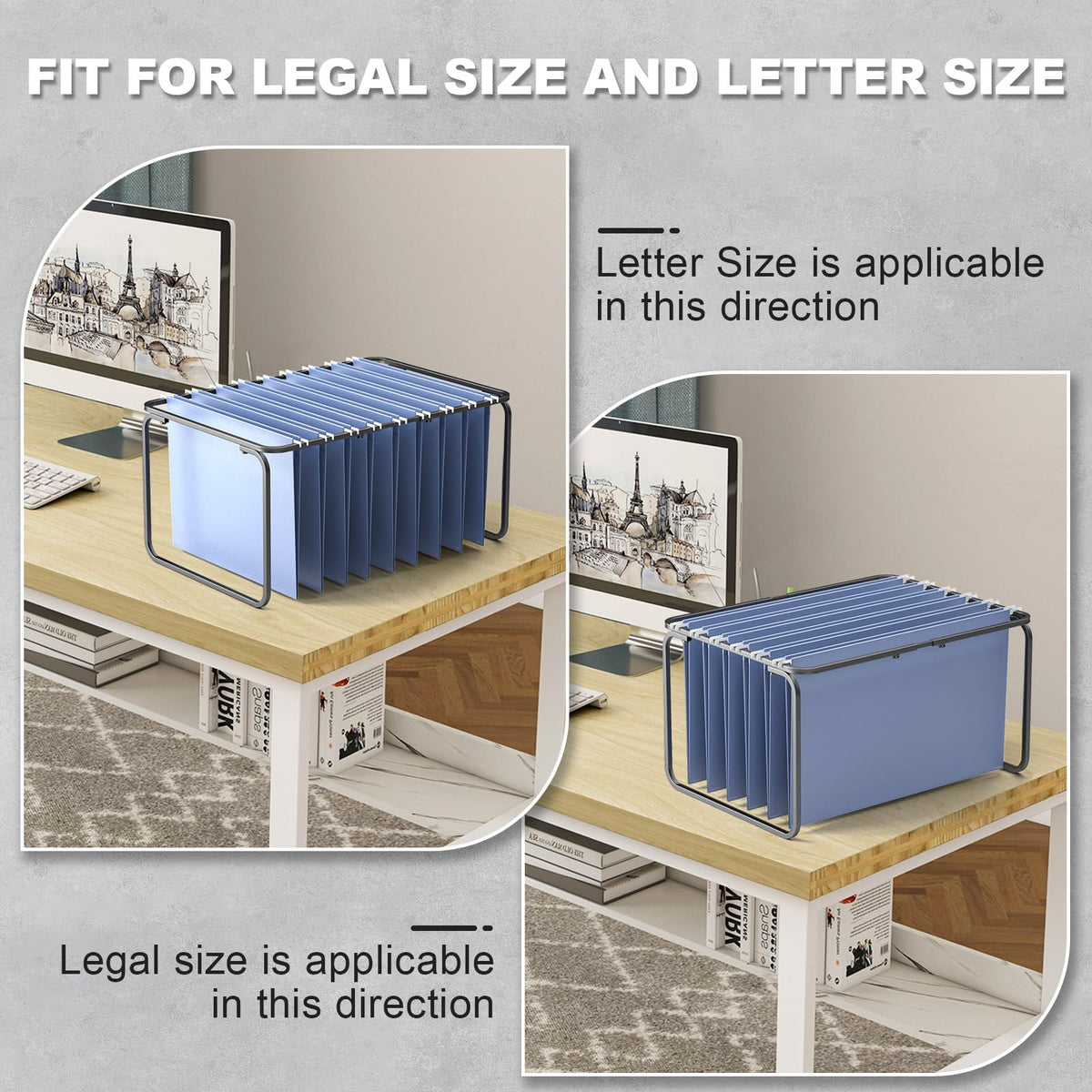 2 Set Adjustable Hanging File Folder Frame F52092