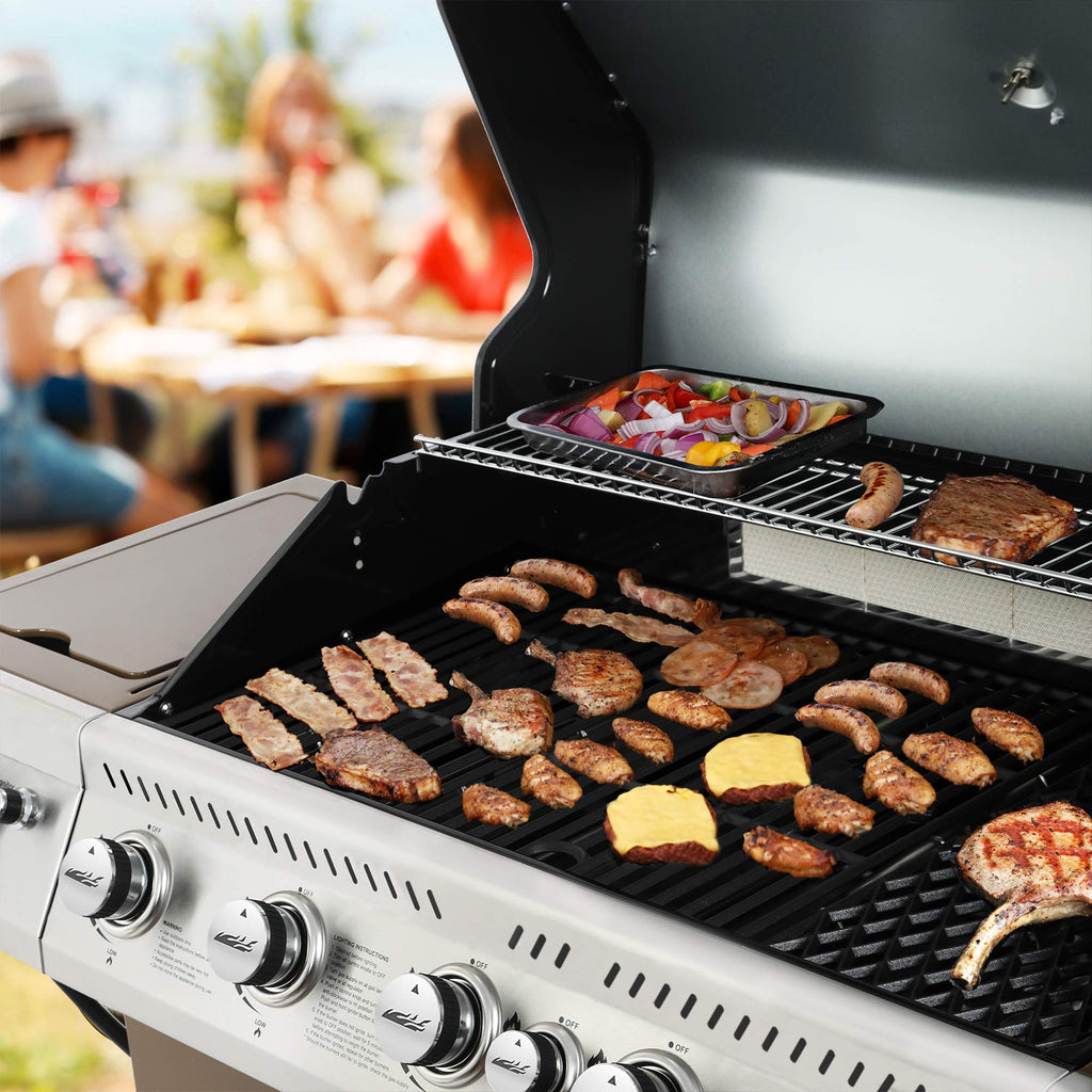 5-Burner Propane Gas Grill with Side Burner J42623