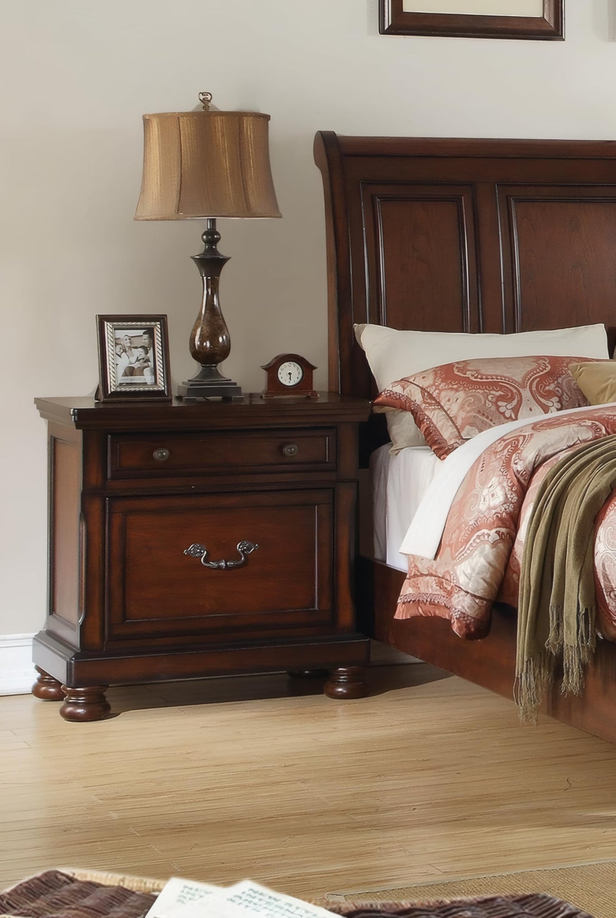 California King Bed Frame Antique Cherry C595042