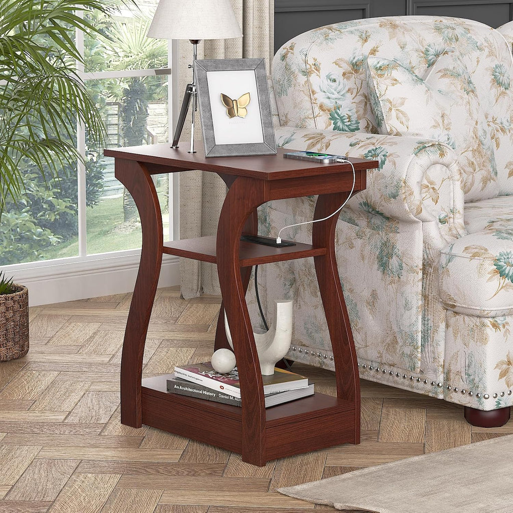 3 Tier End Table with Charging Station J44999