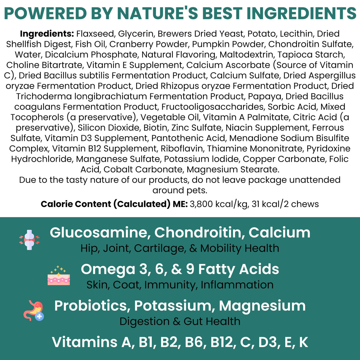Dog Vitamin and Supplement Chews, 120 Ct I478