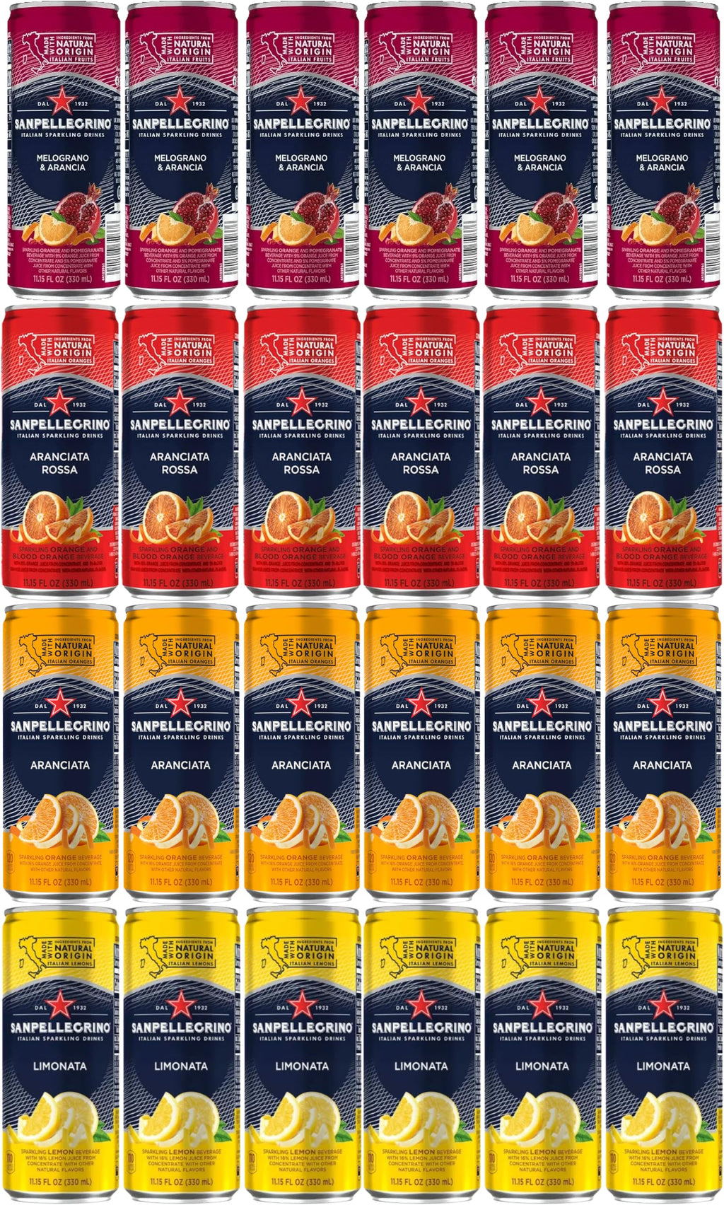 Sparkling Water Variety 4 Flavors 24 Pack G5386