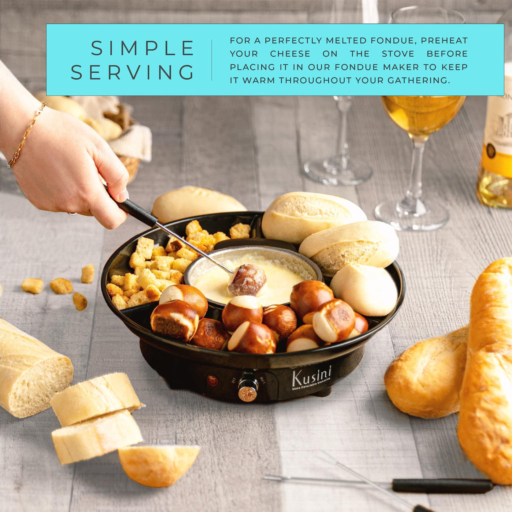Electric Fondue Pot Set with Temperature Control O541130